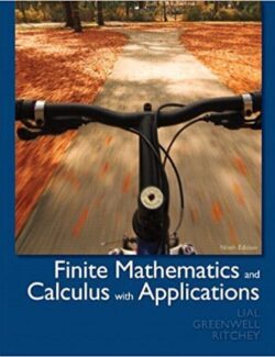 Finite Mathematics and Calculus with Applications – Lial, Greenwell, Ritchey – 9th Edition