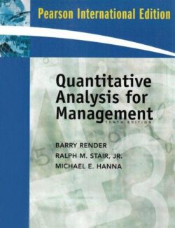 Quantitative Analysis for Management – Barry Render, Ralph M. Stair – 10th Edition