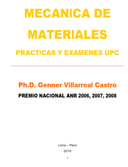 Mecánica de Materiales Prácticas y Exámenes UPC – Genner Villarreal Castro – 1ra Edición