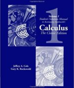 calculus the classic edition vol 1 earl w swokowski jeffery a cole