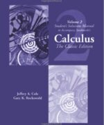 calculus the classic edition vol 2 earl w swokowski jeffery a cole