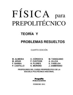 Física para Prepolitécnico. Teoría y Problemas Resueltos – Escuela Politecnica Nacional – 3ra Edición