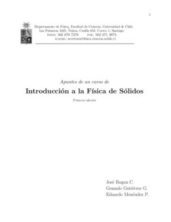 Introducción a la Física de Sólidos – José Rogan C. – 1ra Edición