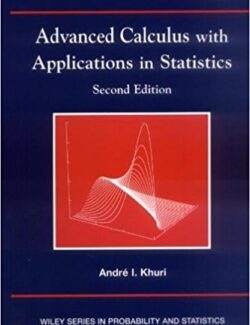 advanced calculus with applications in statistics andre i khuri 2nd edition