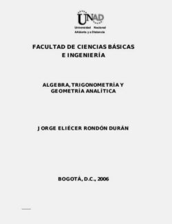 Álgebra, Trigonometría y Geometría Analítica – Jorge Rondon – 1ra Edición