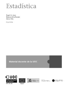Estadística – Ángel A. Juan, Blanca de la Fuente, Alicia Vila – 1ra Edición