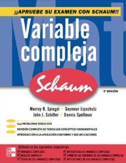 Complex Variables (Schaum) – Murray R. Spiegel, Lipschutz, Schiller & Spellman – 2nd Edition
