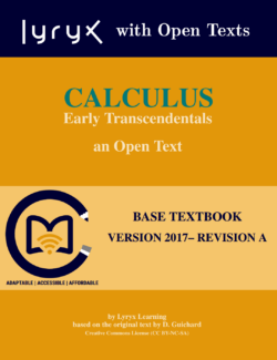 Calculus Early Transcendentals an Open Text – D. Guichard – Versión 2017