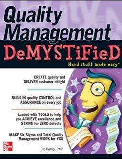 quality management demystified a self teaching guide sid kemp mcgraw hill 1st edition