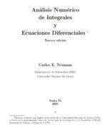 analisis numerico de integrales y ecuaciones diferenciales carlos e neuman 3ra edicion