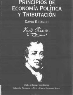 Principios de Economía Política y Tributación – David Ricardo – 1ra Edición