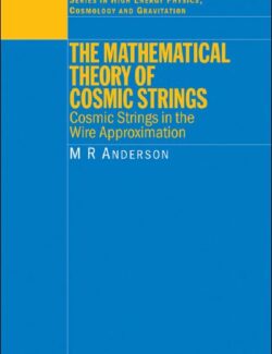 The Mathematical Theory Of Cosmic Strings - M. R. Anderson - 1st Edition