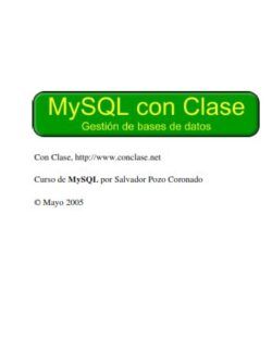 Curso MySQL – Salvador Pozo