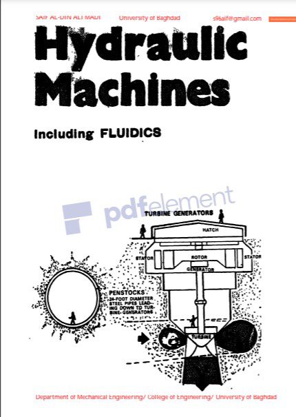 Hydraulic Machines University of Baghdad – 1st Edition