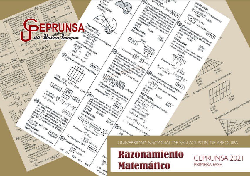 Razonamiento Matemático: Primera Fase - CEPRUNSA 2021 - 1ra Edición 2 Razonamiento Matemático: Primera Fase - CEPRUNSA 2021 - 1ra Edición