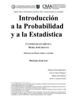 Introducción a la Probabilidad y la Estadística – Roberto Darío Bacchini, Lara Viviana Vázquez, María José Bianco, Javier I. García Fronti – 1ra Edición