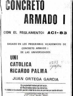 Concreto Armado I con el Reglamento ACI 83 – Juan Ortega García – 1ra Edición