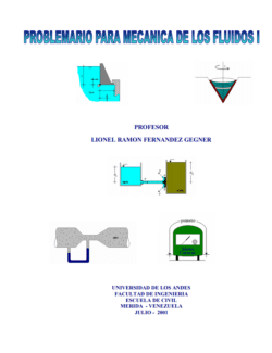 Problemario para Mecánica de los Fluidos I