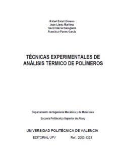 Técnicas Experimentales de Análisis Térmico de Polímeros