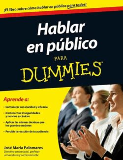 hablar en publico para dummies jose maria palomares 1ra edicion