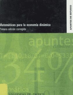 matematicas para la economia dinamica jose luis bonifaz diego winkelried 1ra edicion