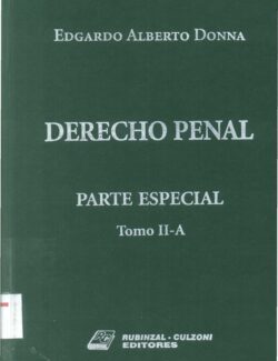 Derecho Penal: Parte Especial Tomo II (A)