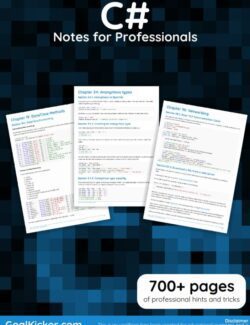C Sharp Notes for Professionals – GoalKicker – 1st Edition