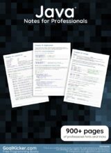 Java: Notes for Professionals – GoalKicker – 1st Edition
