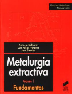 Metalurgia Extractiva: Fundamentos Vol. I – Antonio Ballester, Luis Felipe Verdeja, José Sancho – 1ra Edición